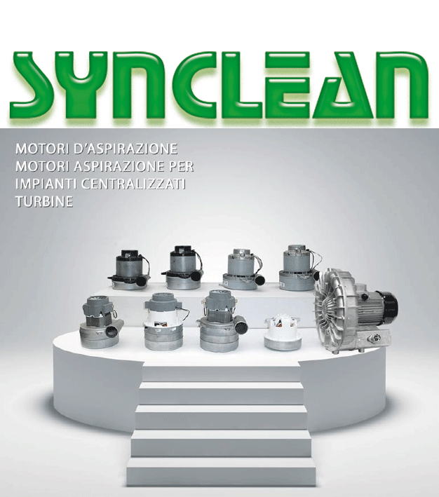 Motori aspirazione SYNCLEAN per lavapavimenti e aspirapolvere