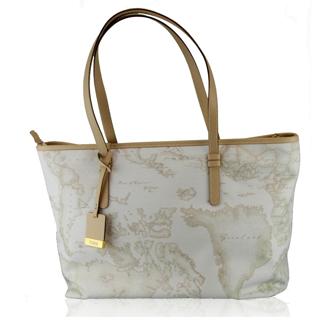 Borsa Alviero Martini Prima Classe LARGE SHOPPING Bianco