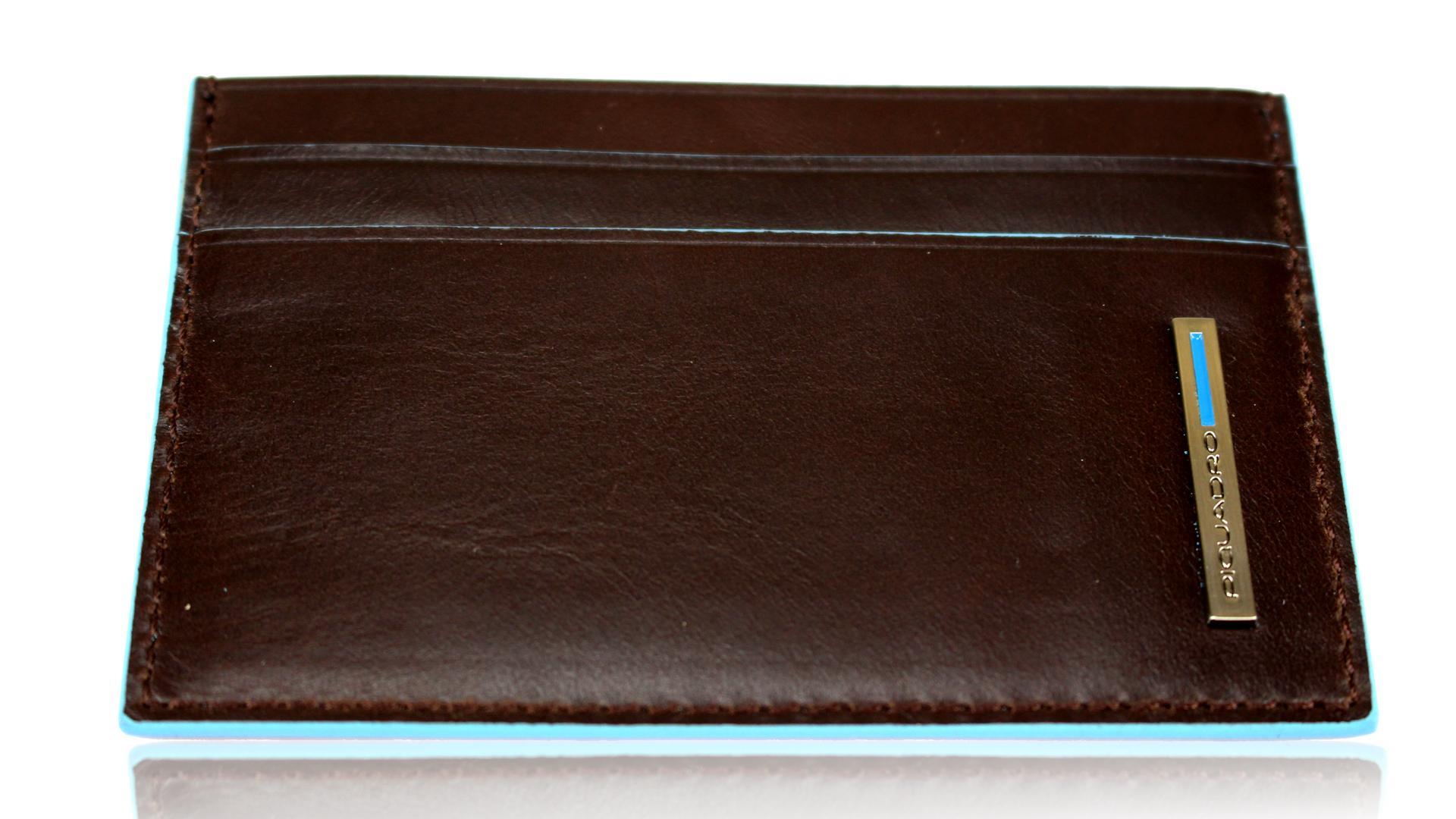 Porta carte di credito Piquadro Blue square PP906B2 Mogano