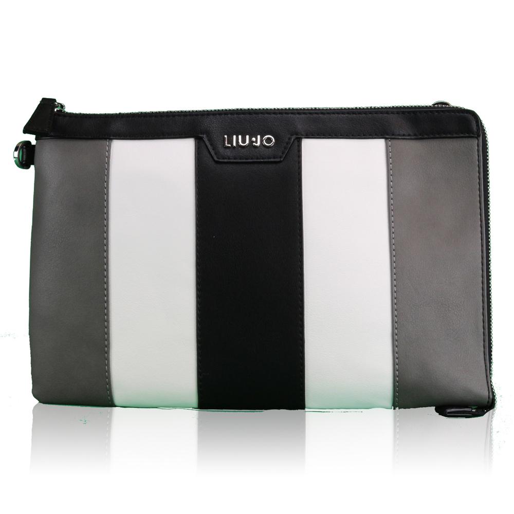 Pochette Liu Jo NEW CANNES N17152 E0003 NERO+BIANCO+SILVER