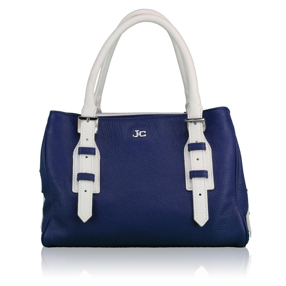Borsa a mano e tracolla J&C JackyCeline  B107-01 BLU-BIANCO