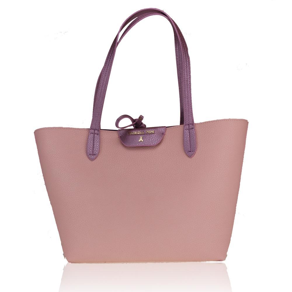 Borsa Shopping reversibile Patrizia Pepe rosa con borchie e perle 2V7193  A2XM - In More Est Store