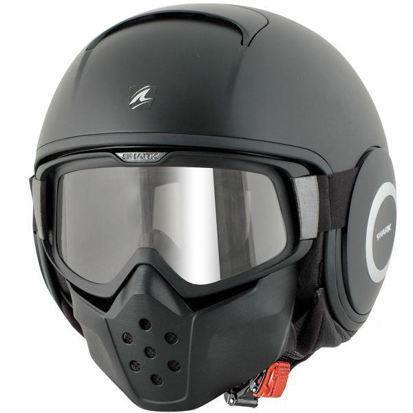 CASCO MOTO JET SHARK DRAK BLACK MATT KMA HE2912 Fresia Moto