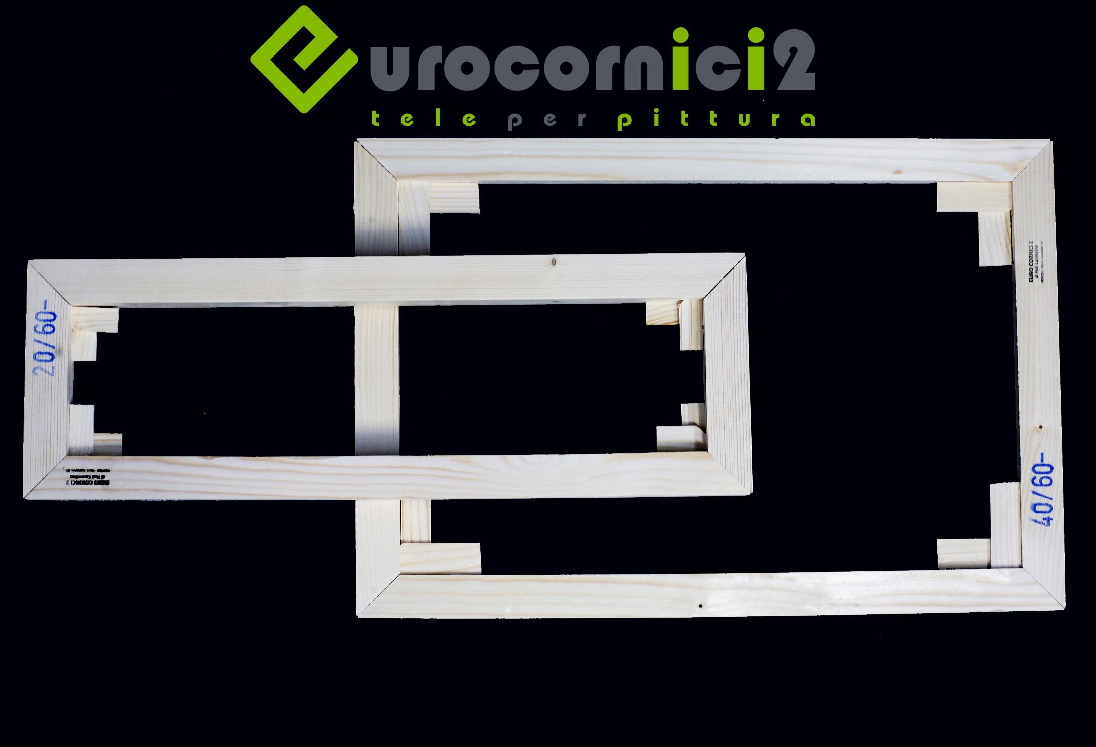 Stallmann Design Cornice con giunti ombreggiati per telaio, 33 x 98 cm,  effetto alluminio, telaio in MDF per tele con effetto profondo, con  accessori