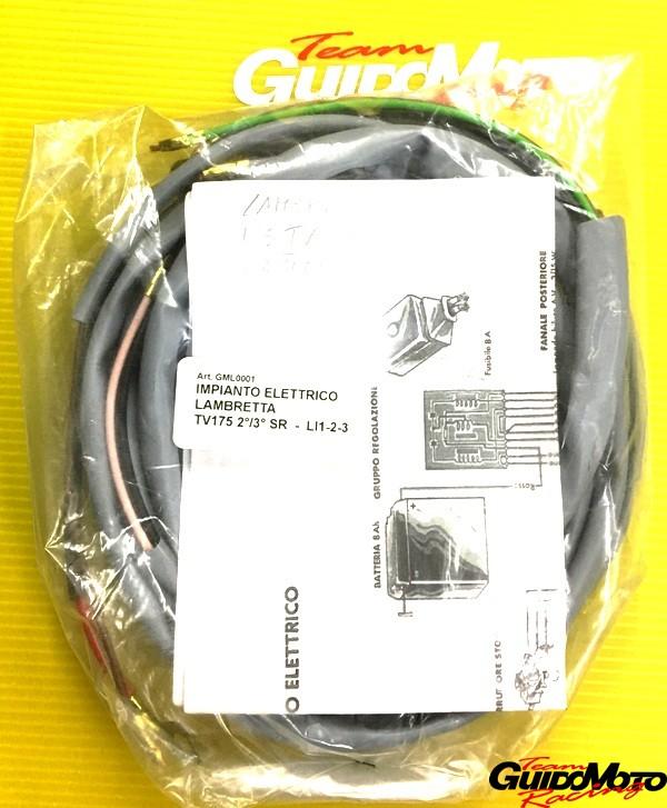 Impianto Elettrico Lambretta 150 Li  - Seconda Versione Fine 1962 Metà 1965 Ponticello Centrale Di Raccordo Pedana Più Largo (Larghezza Tra I Due Lati Discendenti.