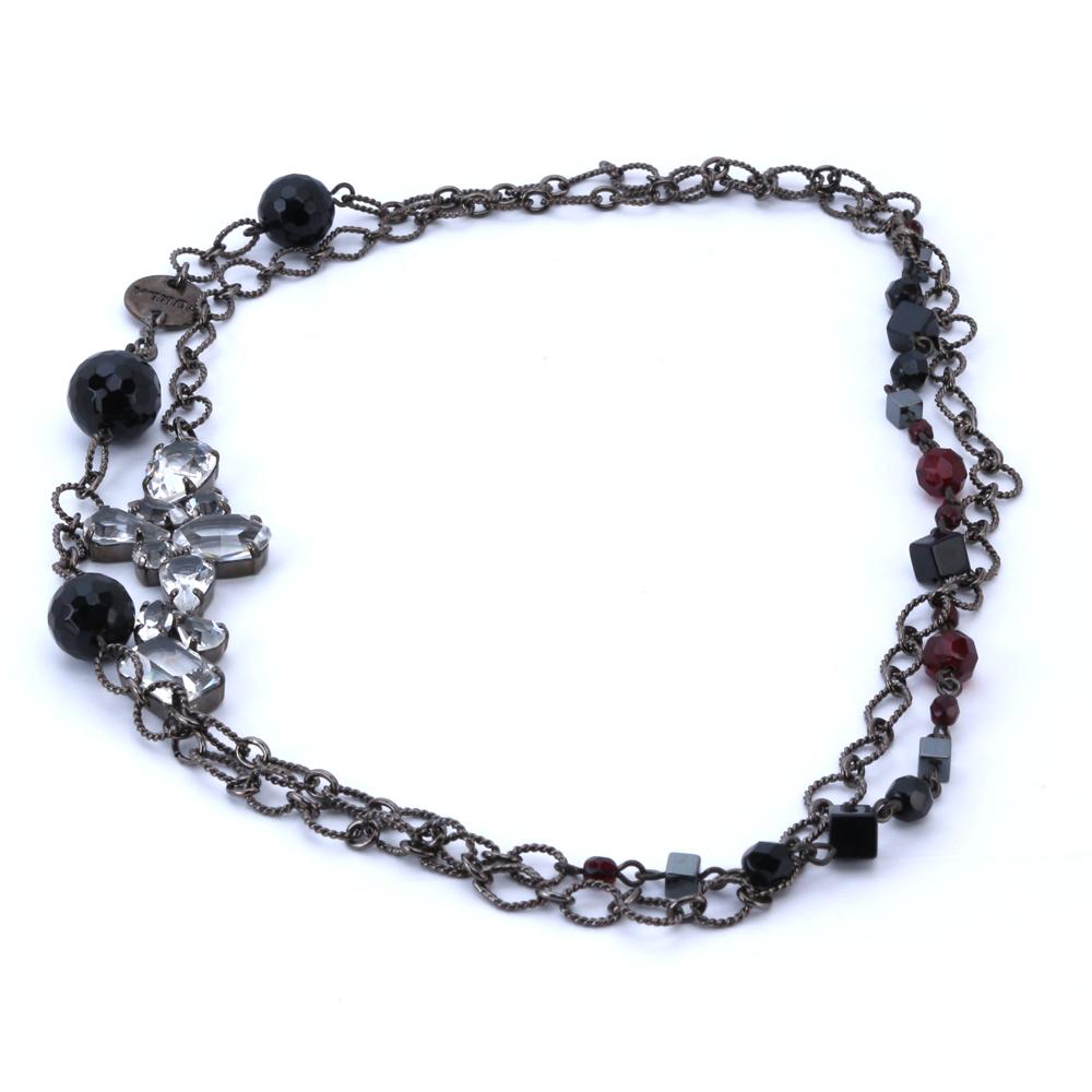 Necklace Furla MEDEA 194921 ONYX+WHITE COTTON