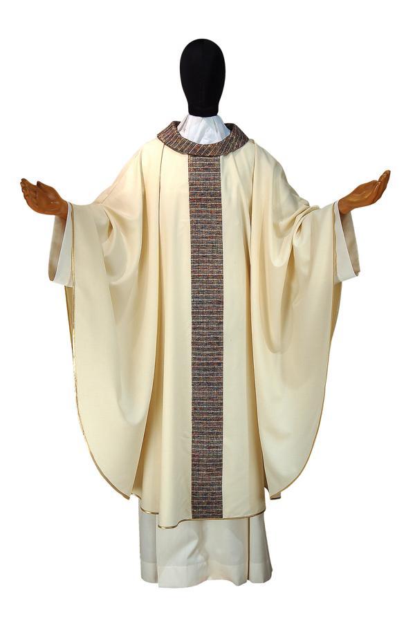 Casula CMB1K 771 Bianca - Pura Lana - Stolone Seta Greggia