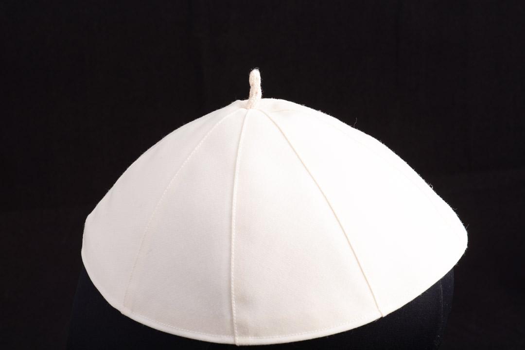 Zucchetto Bianco in pura seta