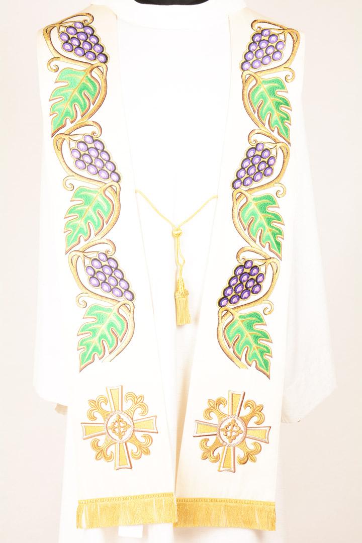 Stola S19 M0 Bianca - Faille Misto Lana