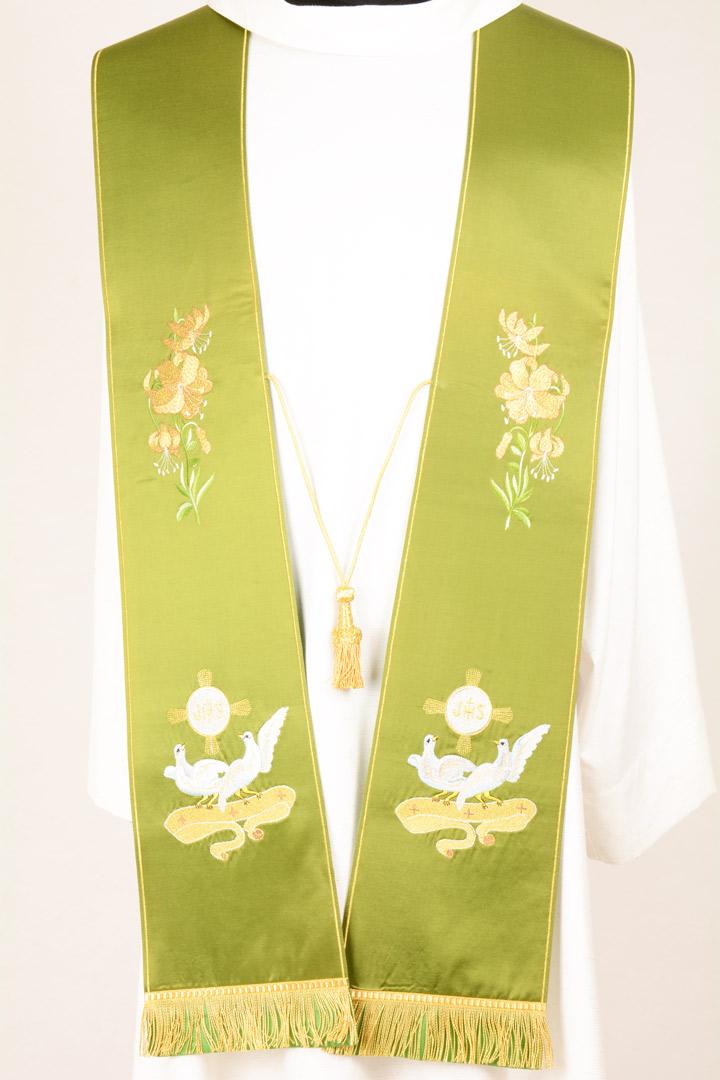 Stola S1 M0 Verde - Faille Misto Lana