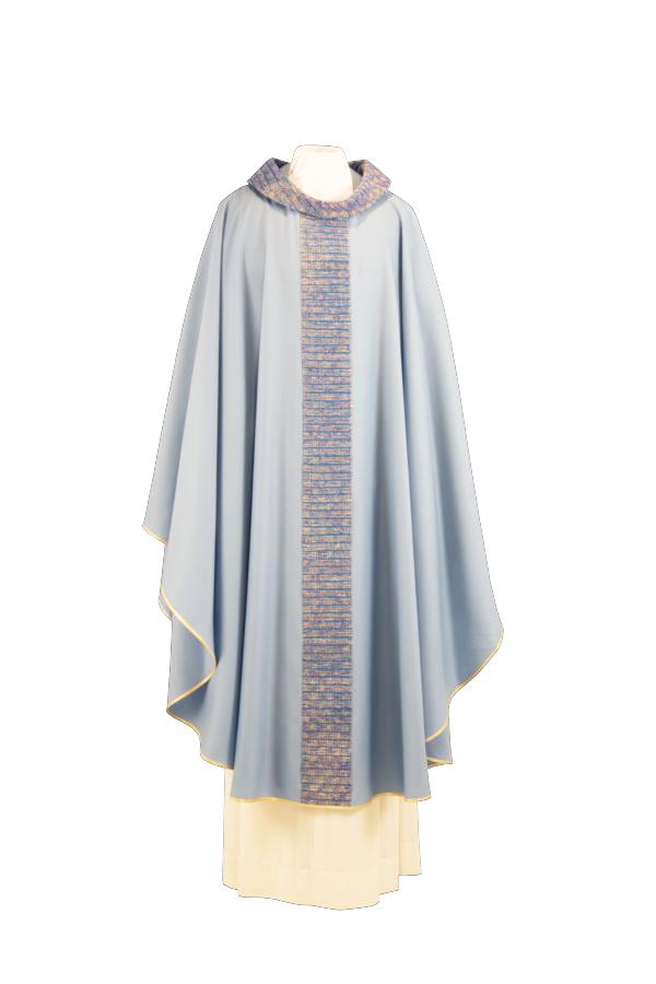 Casula CMB1K 773 Celeste - Pura Lana - Stolone Seta Greggia