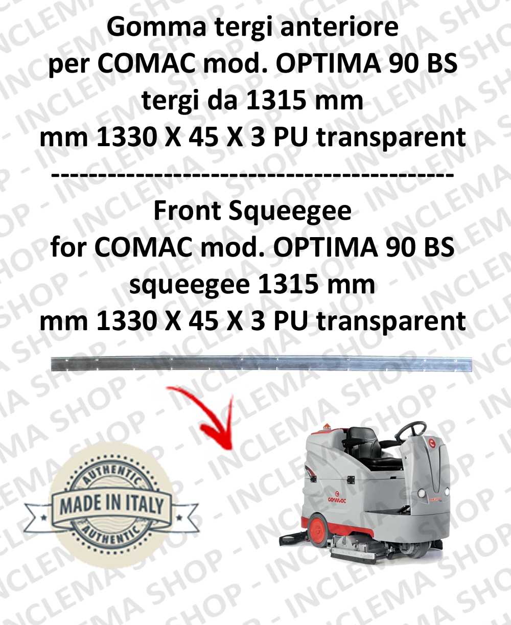 LAMELLE SUCEUR ARRIERE (SUCEUR LG970MM) POUR AUTOLAVEUSE COMAC-FIMAP