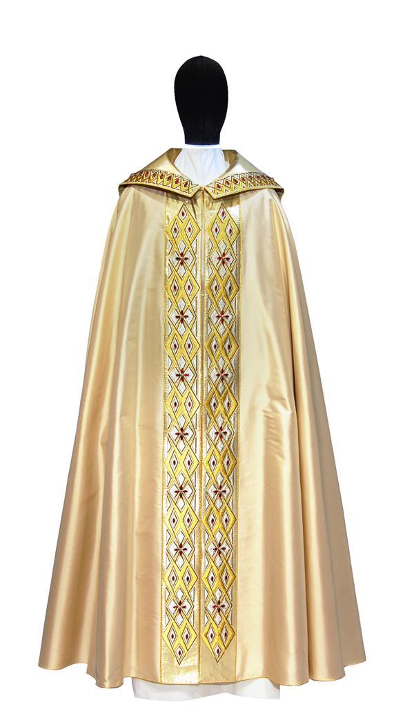 Piviale Corona di Spine P171 Bianco Pura Seta