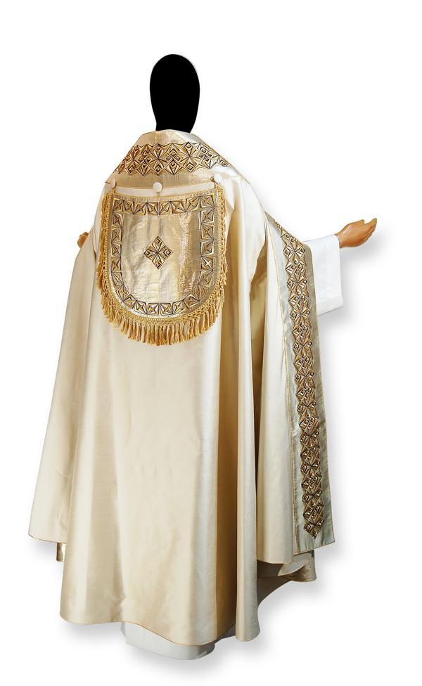 Piviale Croci di Malta P140 Pura Seta 