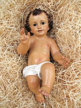 Gesu Bambino In Pasta Di Legno Cm 40 La Flora Snc