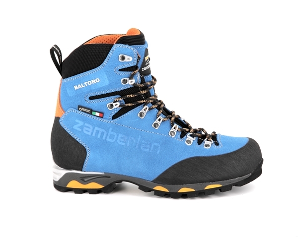 blue hiking boots
