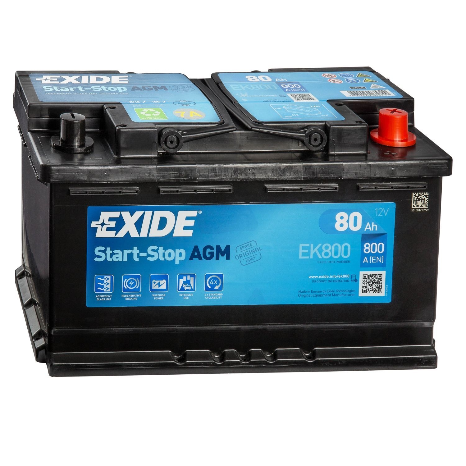 Аккумулятор exide 80ah
