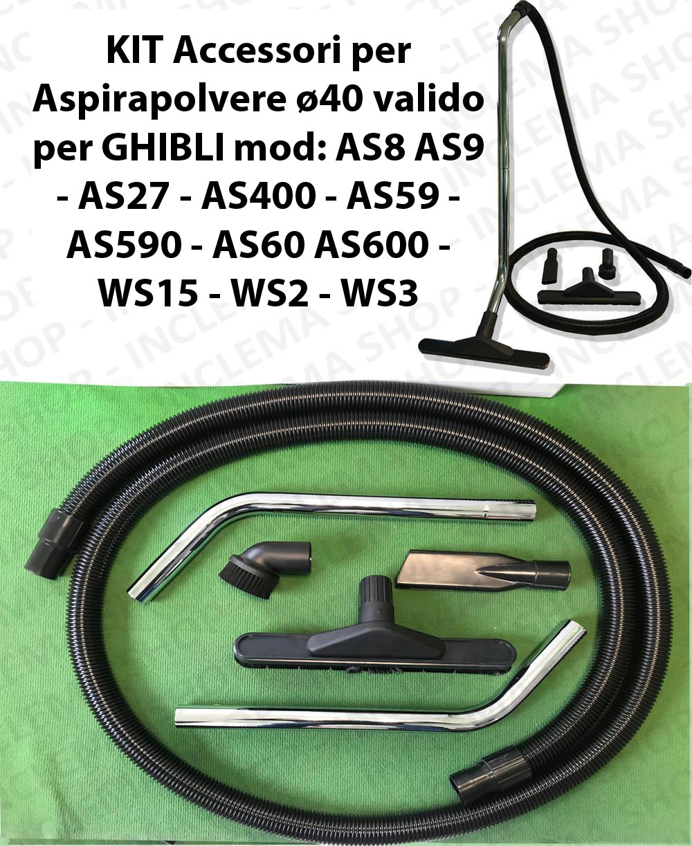 Spazzola Polvere Con Rotelle Per AS400 GHIBLI – Kit Diametro 40, Codici SYN5102004 + SYN5102100, Ricambio Originale