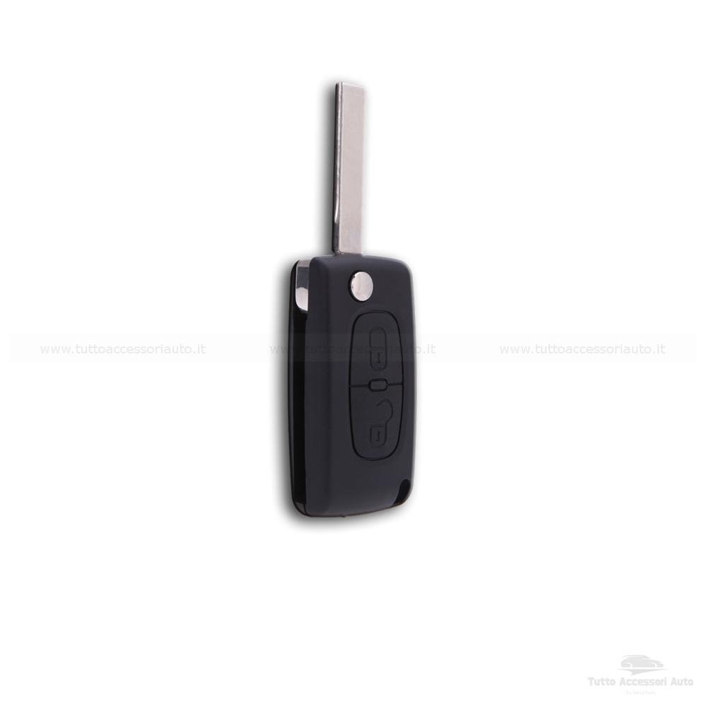 GUSCIO SCOCCA COVER PER CHIAVE AUTOVETTURE PEUGEOT 107 207 307 308 407 408  TELECOMANDO CON 2 TASTI