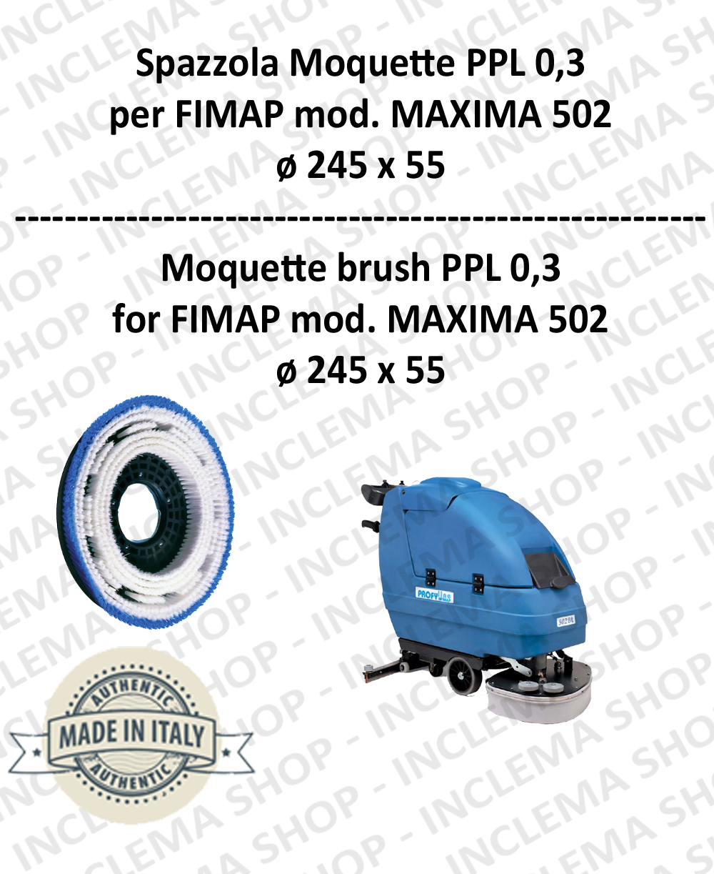 Spazzola Lavapavimenti Per FIMAP GENIE – Modello PPL 0.65, Diametro 355 Mm