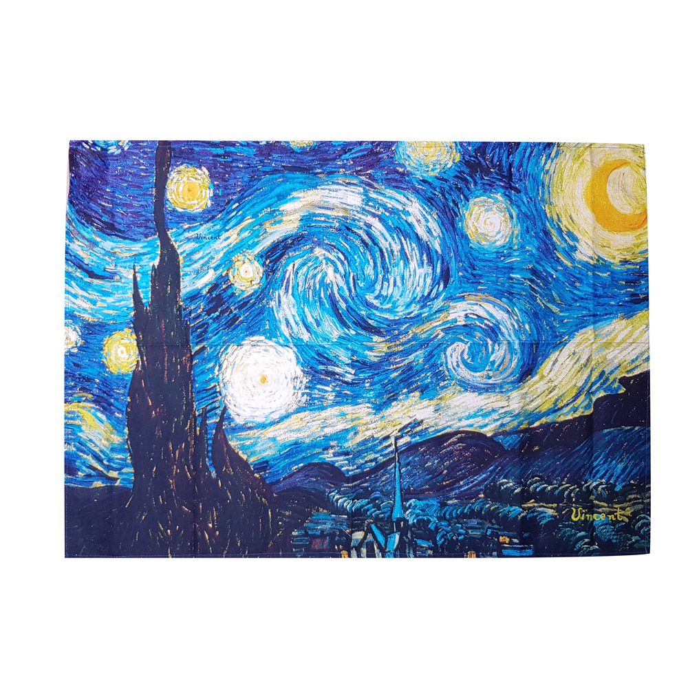 Strofinaccio Canovaccio Da Cucina 50x70 Cm Randi Notte Stellata Van Gogh