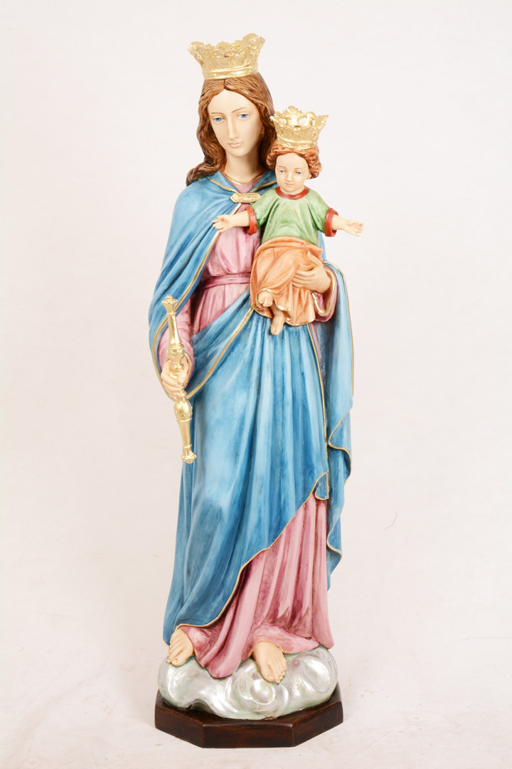 Statua Madonna Ausiliatrice in Resina Colorata cm 110 PASQPA953