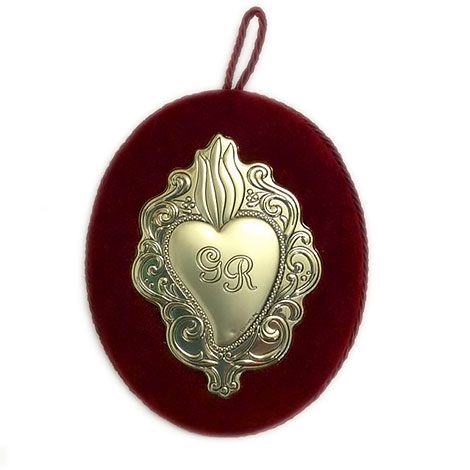 Cuore Votivo Ex Voto laminato argento
