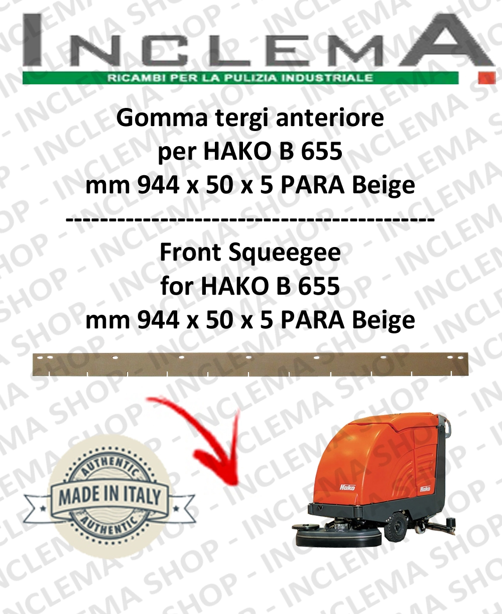 Sauglippe Avant Pour Hako Hakomatic B650 Avec TBU - Couleur Rouge NanoRADE