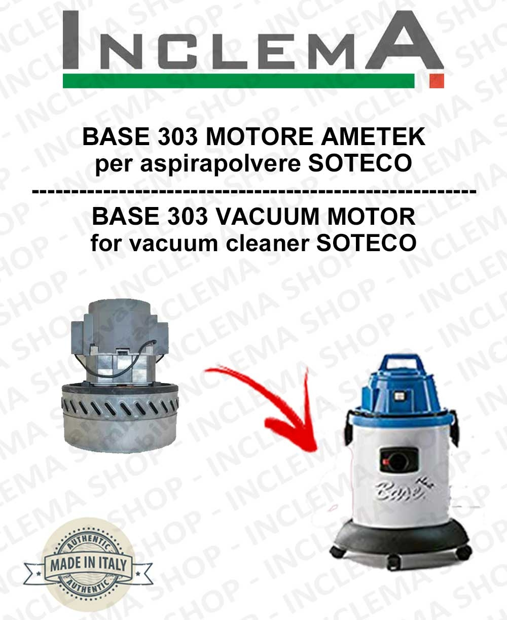 Base 303 Motore Aspirazione Ametek Per Aspirapolvere Soteco Ebay