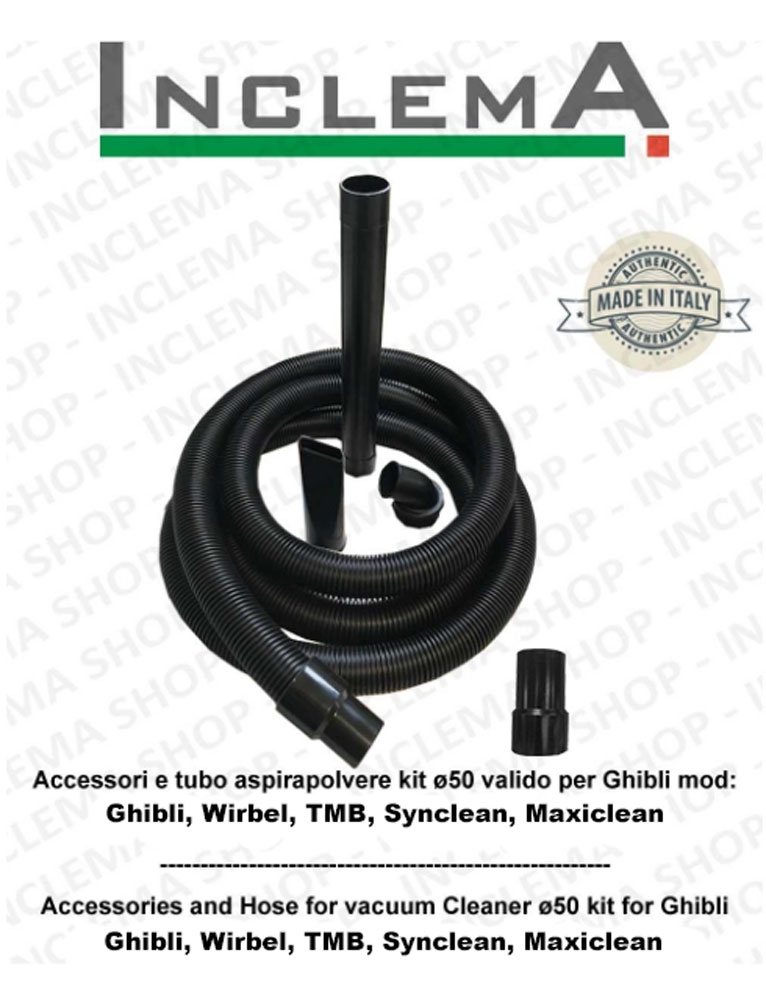 Tuyau Flexible Pour Aspirateur 5 M - Diamètre Intérieur 50 Mm / Extérieur 61 Mm - Compatible Wirbel, Ghibli, TMB, Etc. - 8