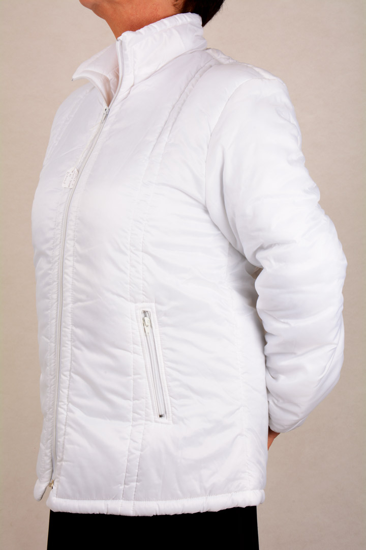 Giacca a Vento per Suora Colore Bianco Imbottita