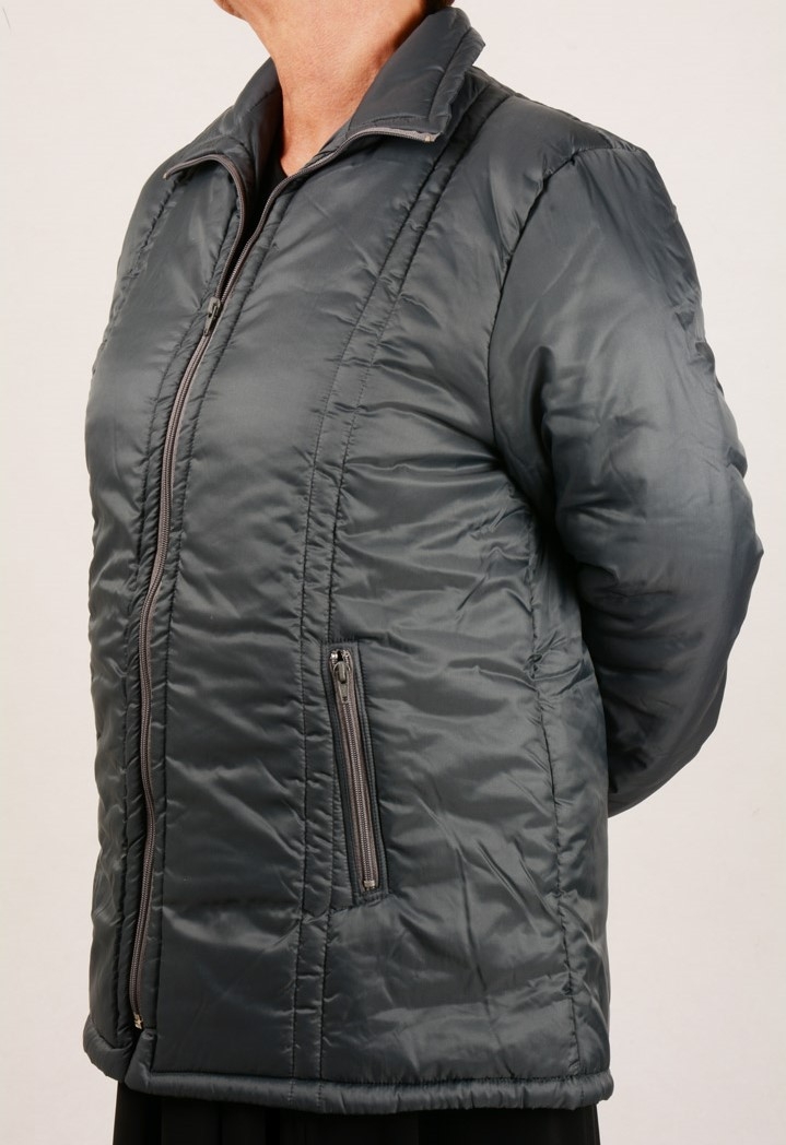 Giacca a Vento per Suora Colore Grigio Imbottita