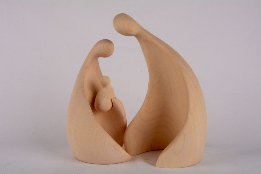 Natività Moderna in Legno Naturale 17038