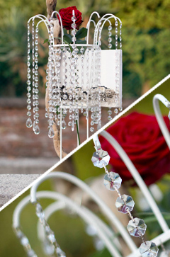 Noleggio lampadari e allestimenti vetro per wedding, scenografie, catering