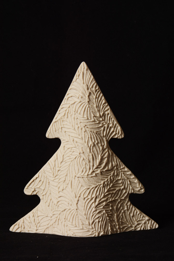 Albero di Natale Moderno Avorio in Gres Porcellanato cm 15,5