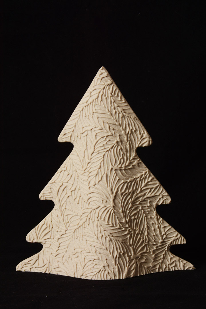 Albero di Natale Moderno Avorio in Gres Porcellanato cm 20