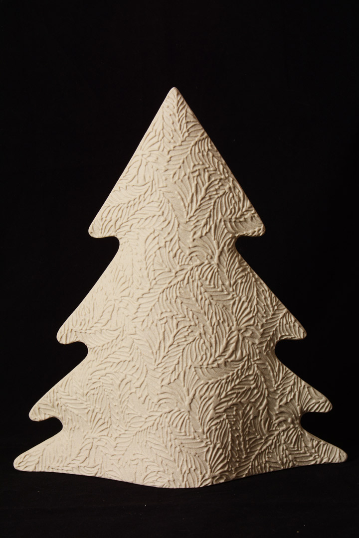 Albero di Natale Moderno Avorio in Gres Porcellanato cm 30