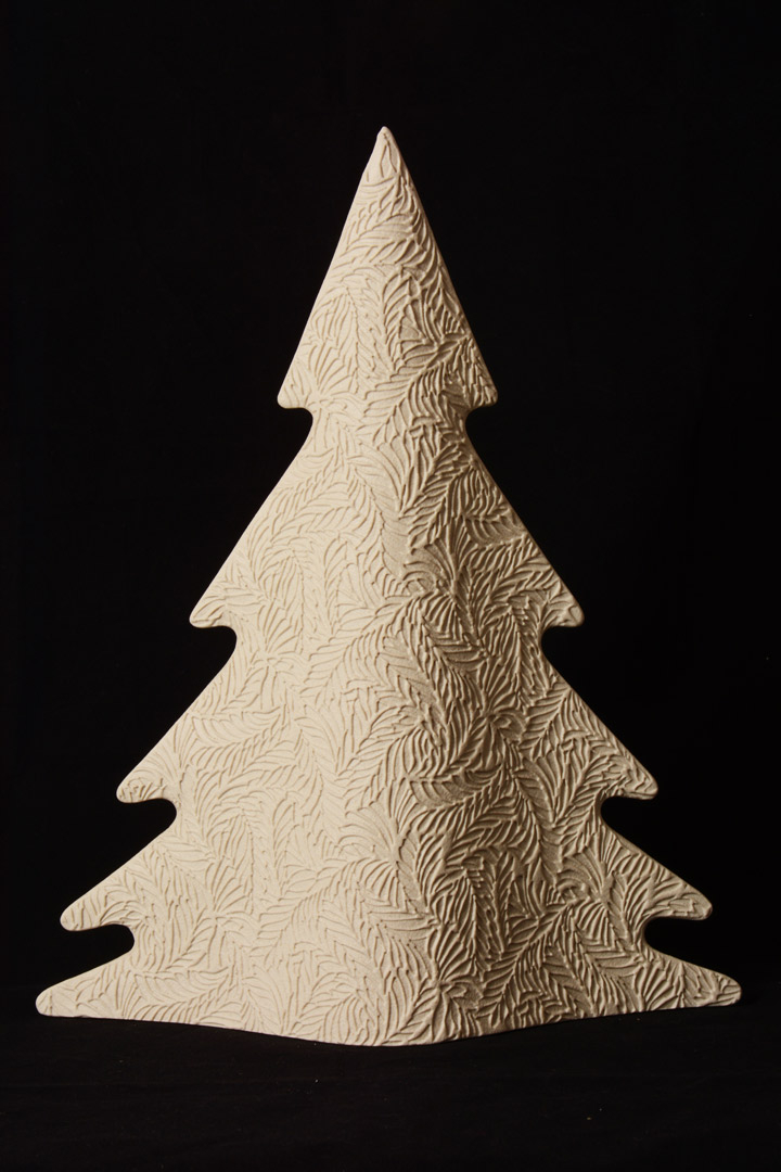 Albero di Natale Moderno Avorio in Gres Porcellanato cm 40