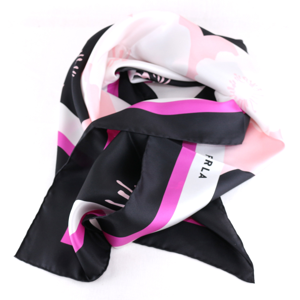 Headscarf Furla TORTONA 1054905 ROSA h+NERO