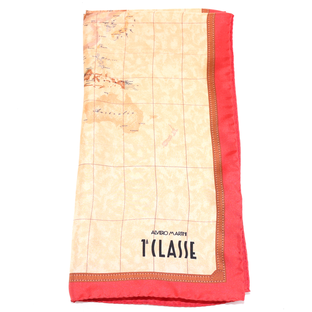 Foulard Carre Alviero Martini 86x86 Cm – 100% Soie Multicolore – Neuf Étiquettes