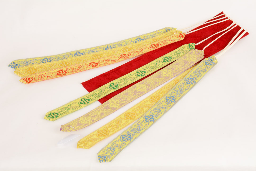 Segnacolo Bibbia Breviario 7 Nistole in Tessuto Operato SIC041