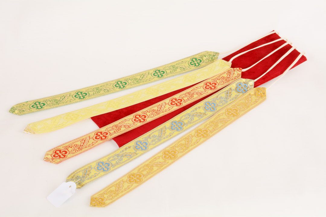 Segnacolo Bibbia Breviario 5 Nistole in Tessuto Operato SIC041B