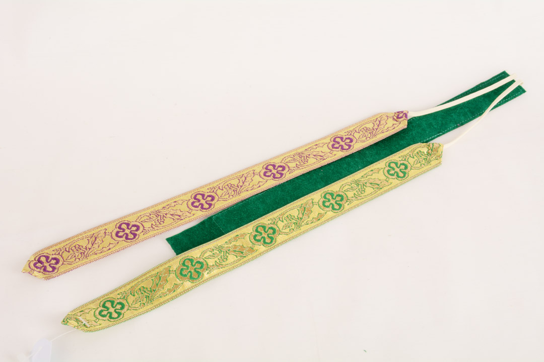 Segnacolo Bibbia Breviario 2 Nistole in Tessuto Operato SIC044