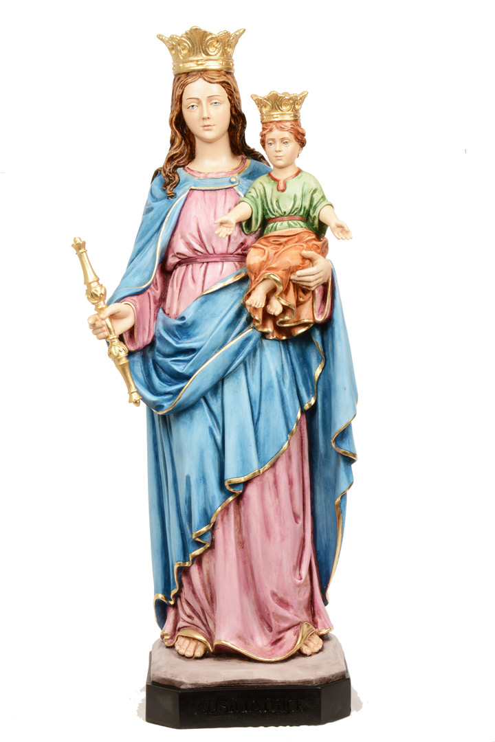 Statua Madonna Ausiliatrice in Resina Colorata cm 60 PASQPA613