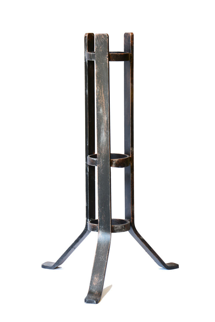 Portacero in ferro battuto modello lame