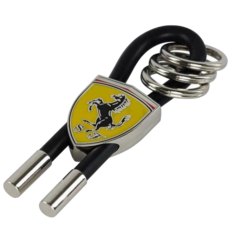 Scuderia Ferrari Keyring Rubber Strap Black