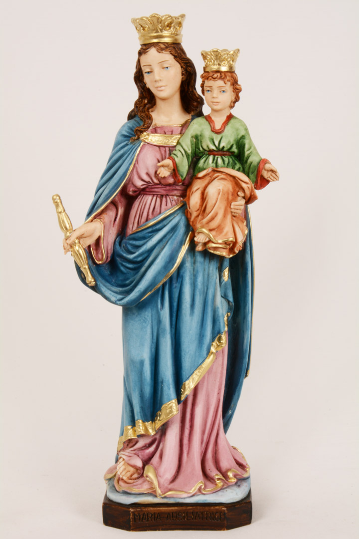 Statua Madonna Ausiliatrice in Resina Colorata 30 cm PASQ623