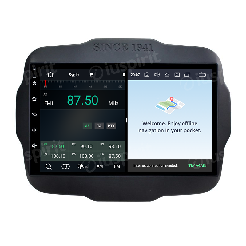 ANDROID 10 Autoradio Navigatore Per Jeep Renegade 2014 2020 GPS WI FI 