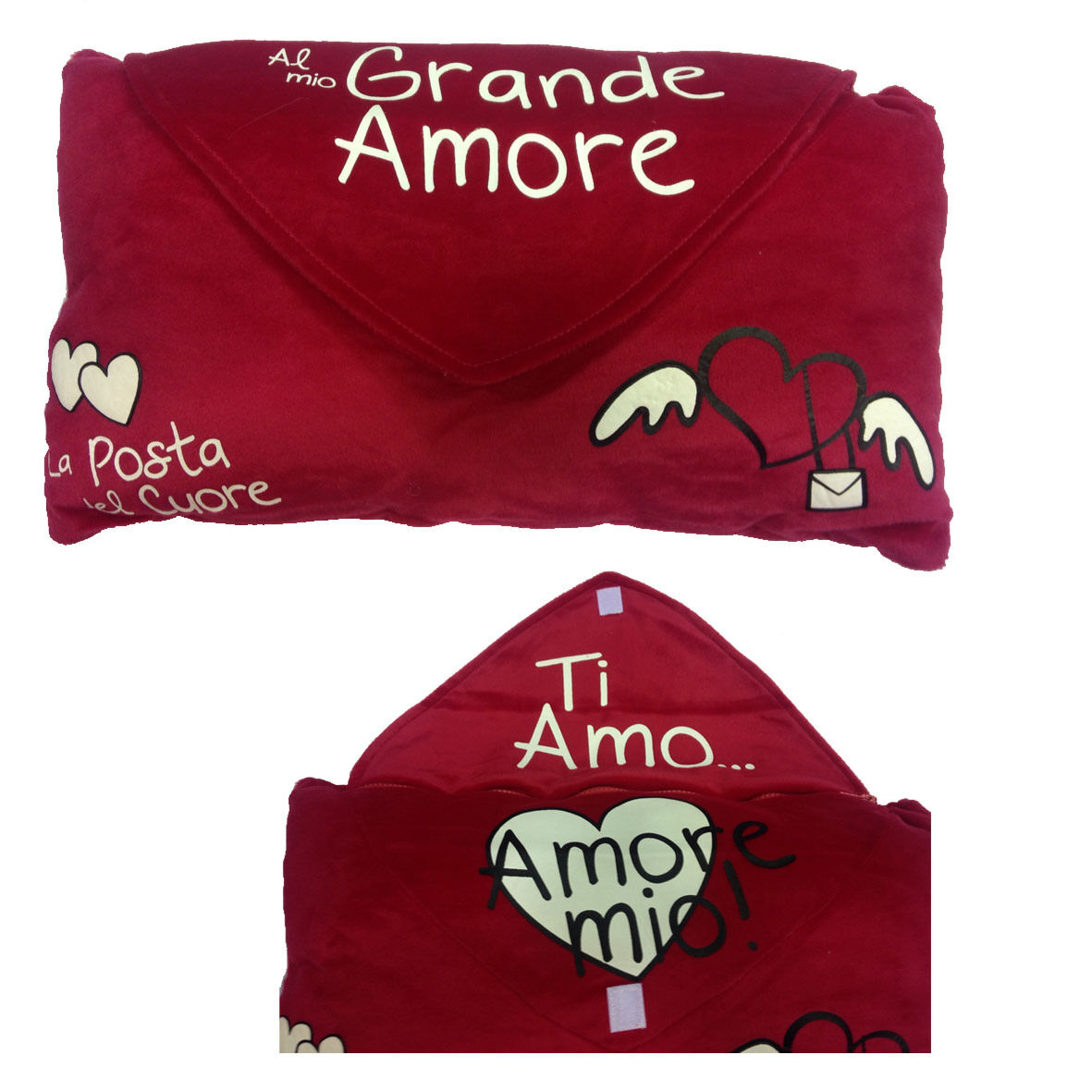 Amore Cuscino Rosso Lettera Con Tasca E Zip Al Mio Grande Amore Circa 48x25 5 Cm Ebay