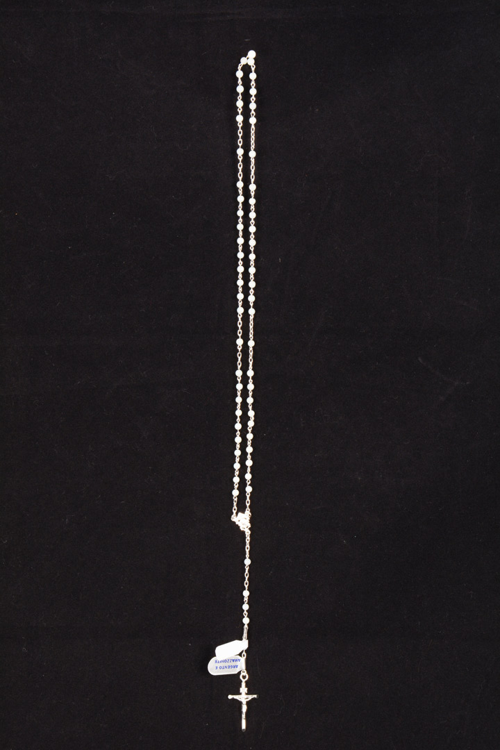 Rosario in argento e amazzonite